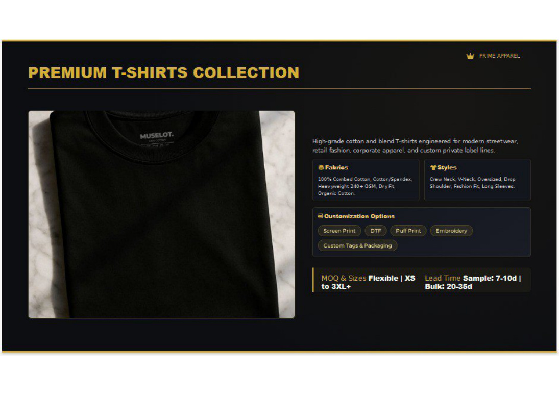 Prime Apparel Sourcing catalog page 4